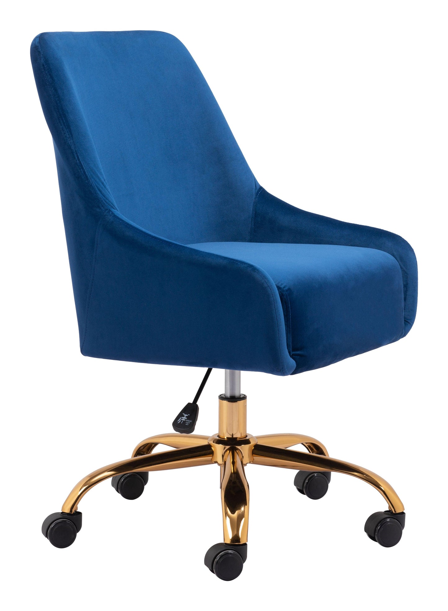 Madelaine Office Chair Navy Blue & Gold