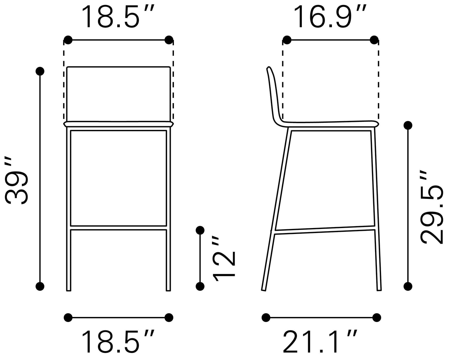 Marina Barstool (Set of 2) White