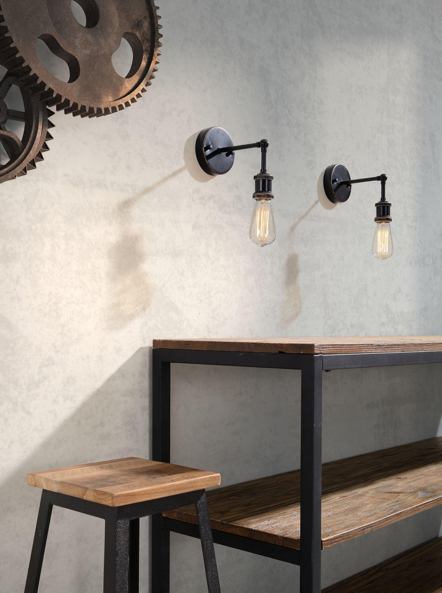 Miserite Wall Lamp Antique Black