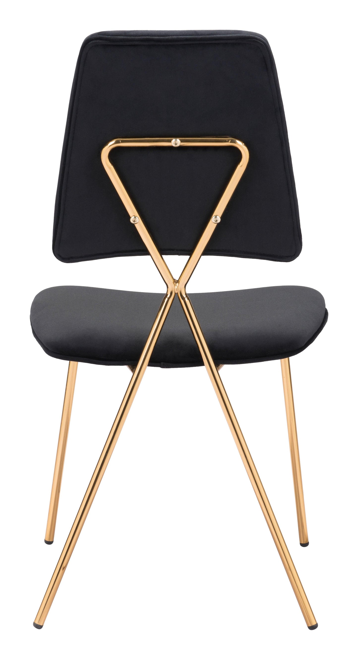 Chloe Dining Chair (Set of 2) Black & Gold