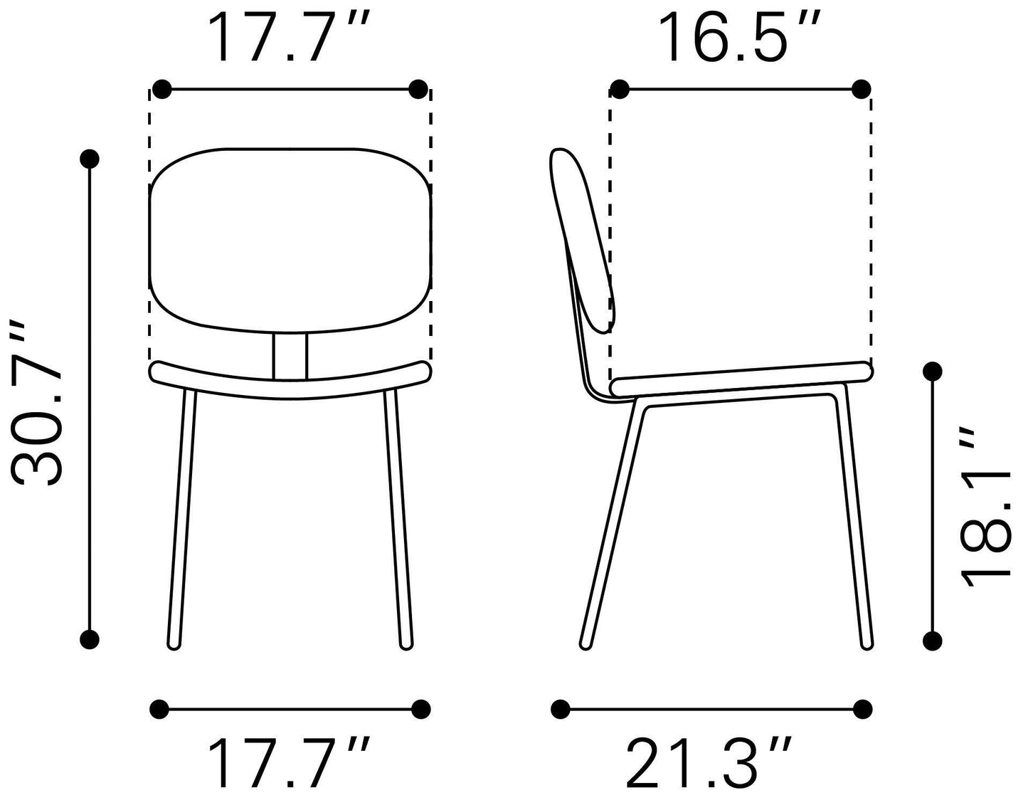 Worcester Dining Chair (Set of 2) Beige & Brown