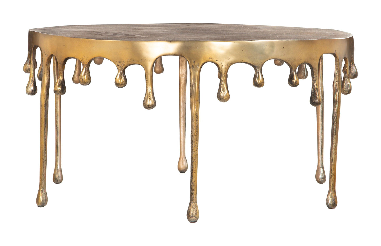 Drip Coffee Table Antique Brass