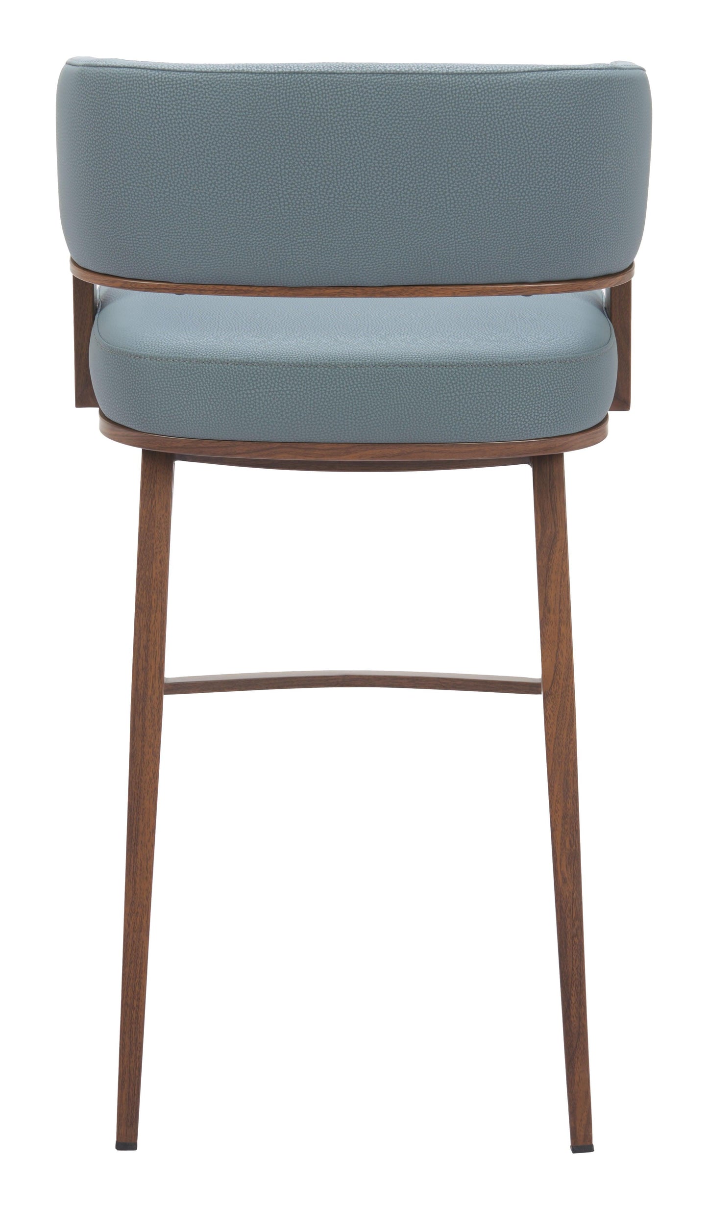 Poise Barstool (Set of 2) Azure Gray & Walnut