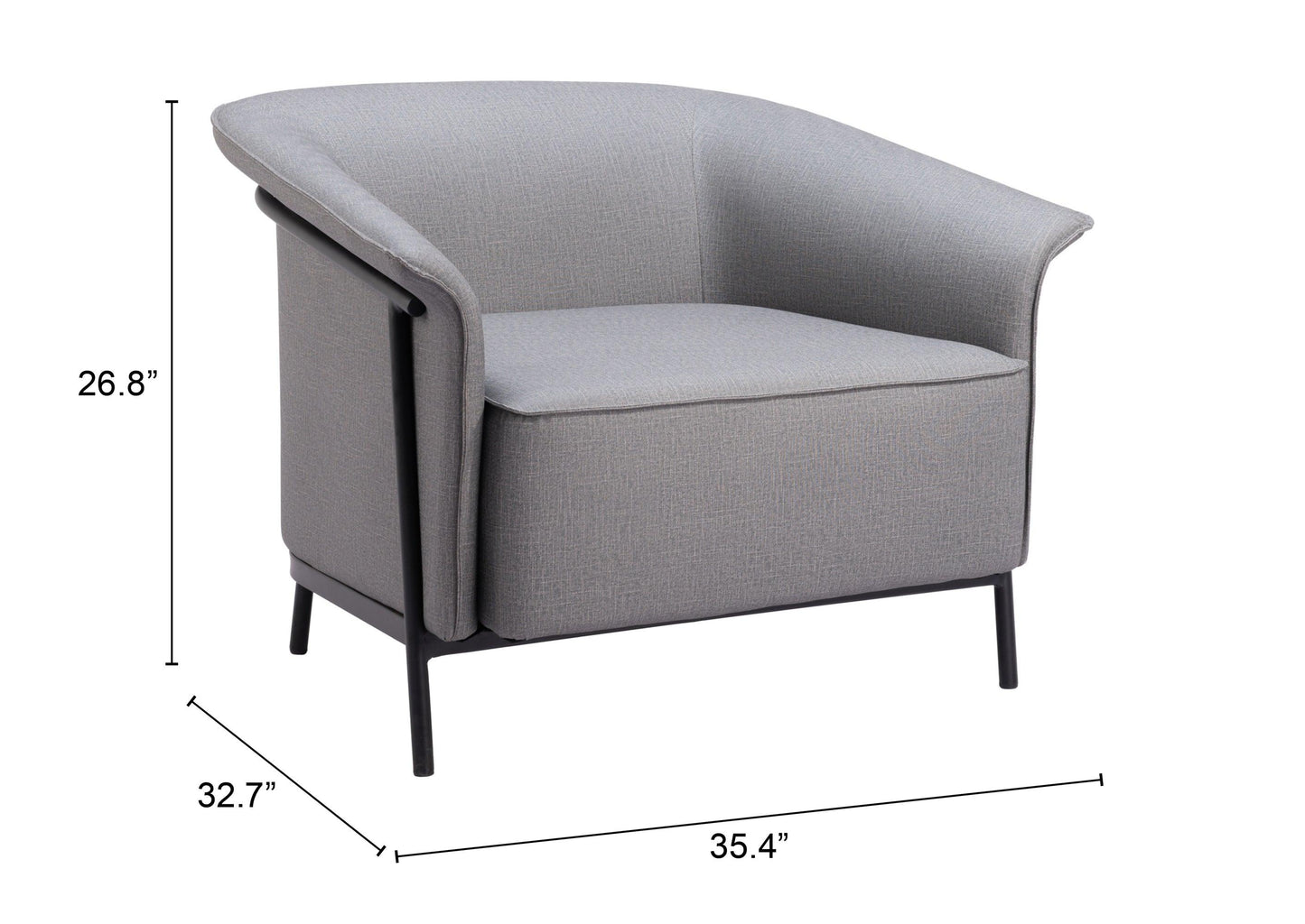 Burry Accent Chair Slate Gray