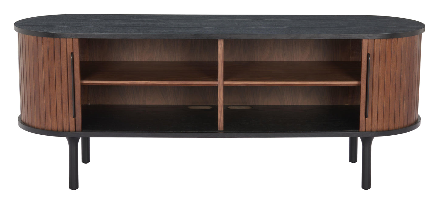 Koriana Entertainment Stand Black & Walnut