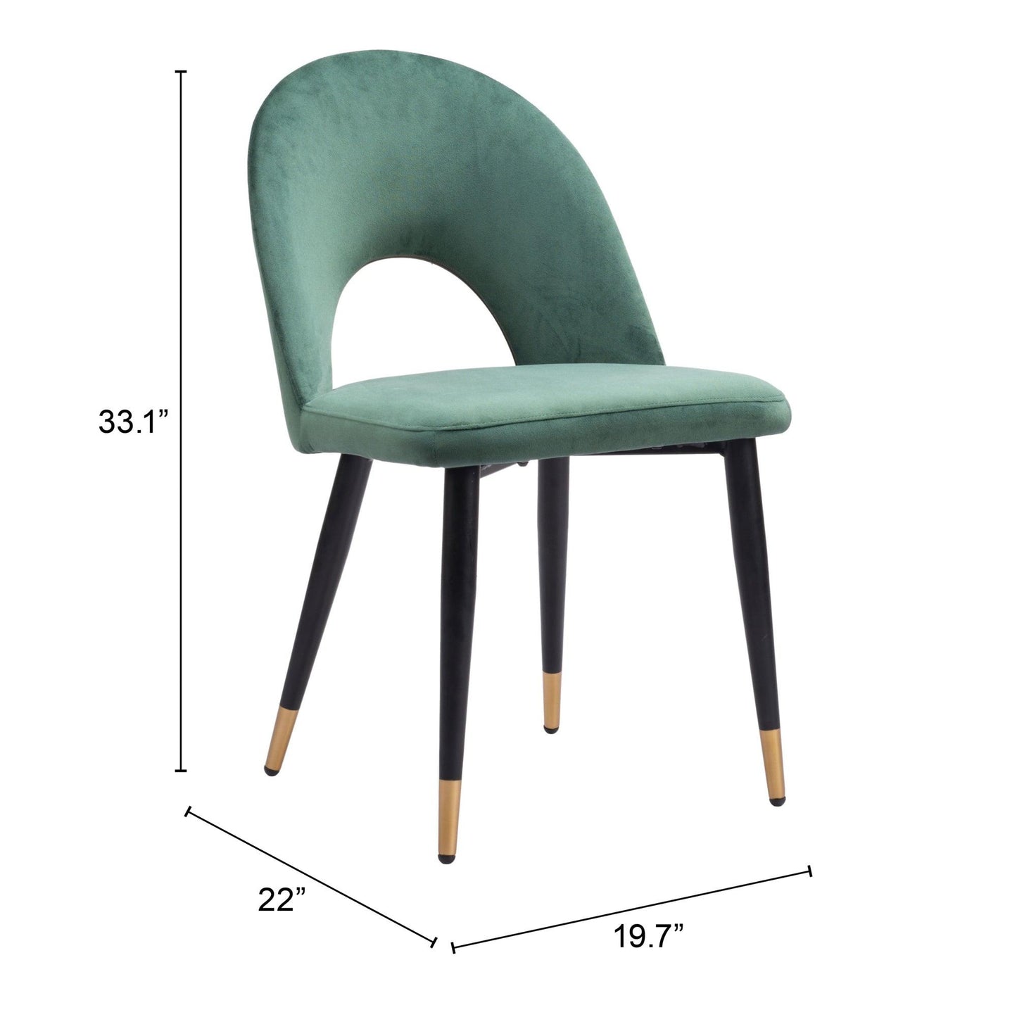 Menlo Dining Chair (Set of 2) Green