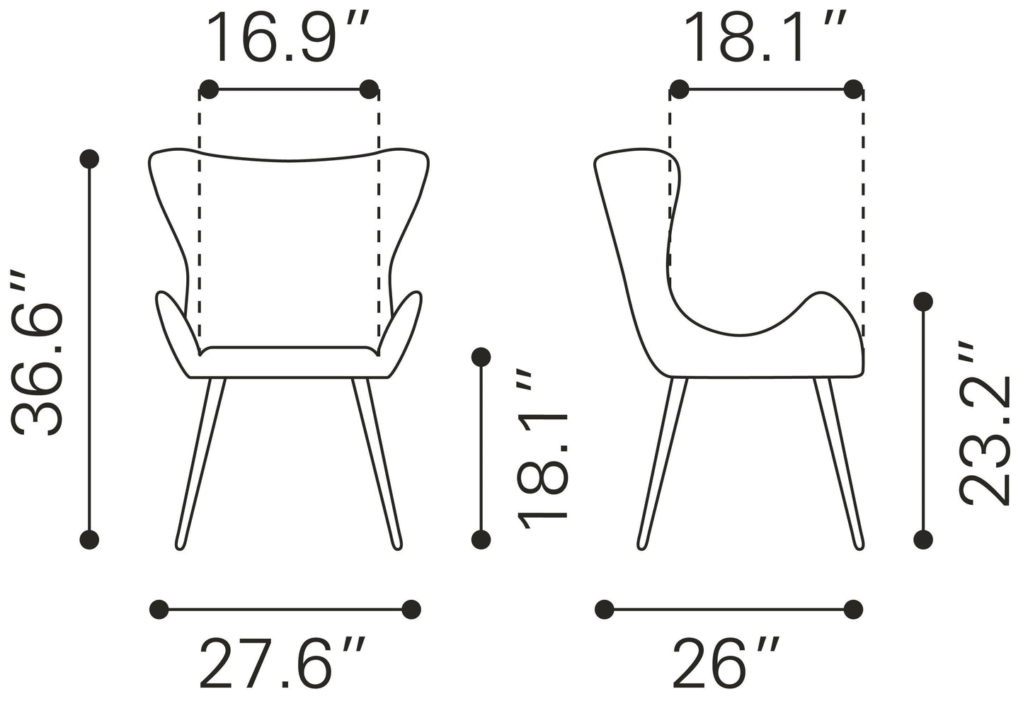 Alejandro Dining Chair (Set of 2) Vintage Gray