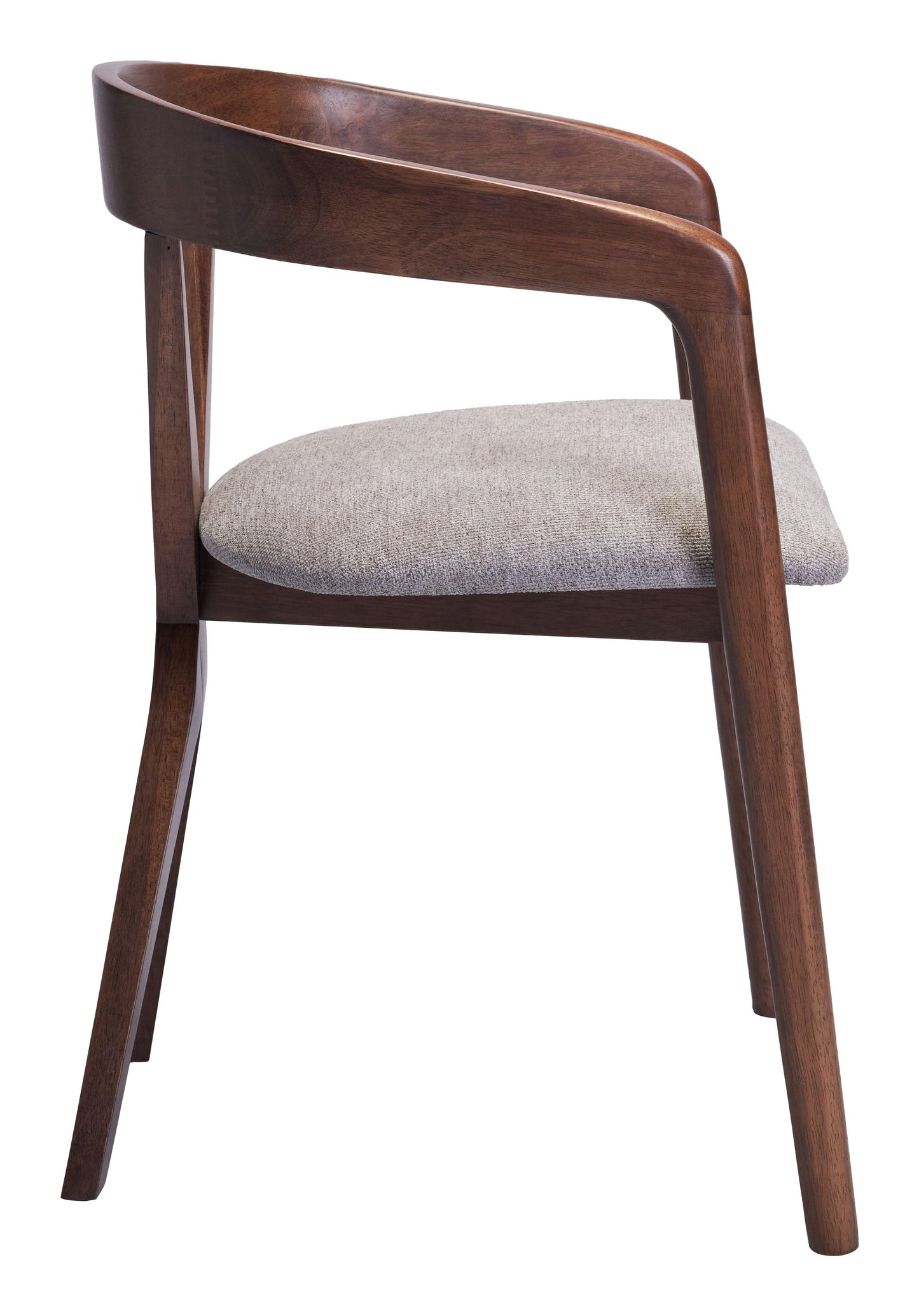 Cairo Dining Chair Dove Gray & Walnut