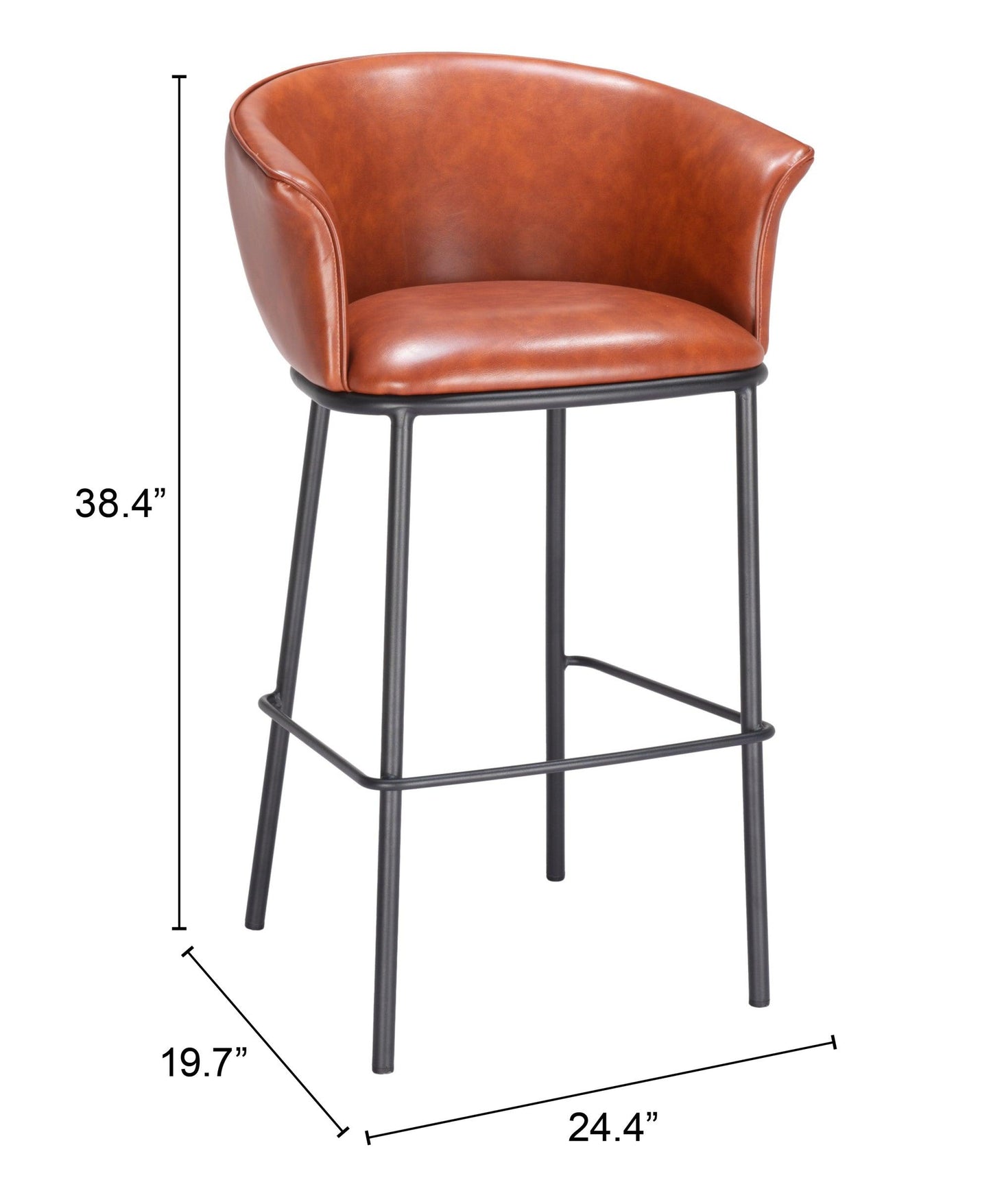 Garston Barstool Brown