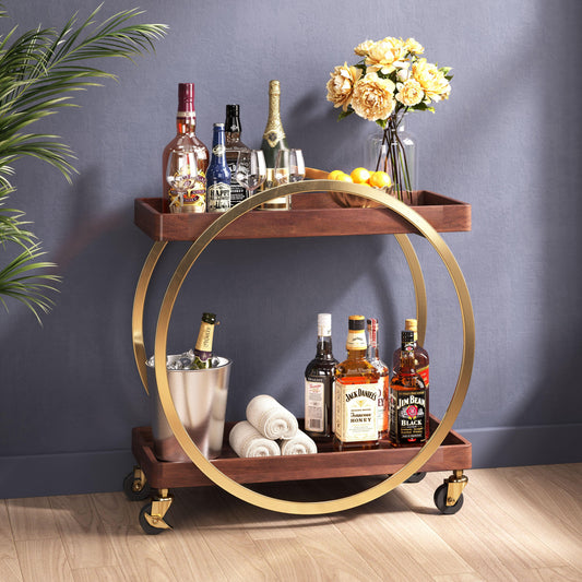 Arenas Bar Cart Brown