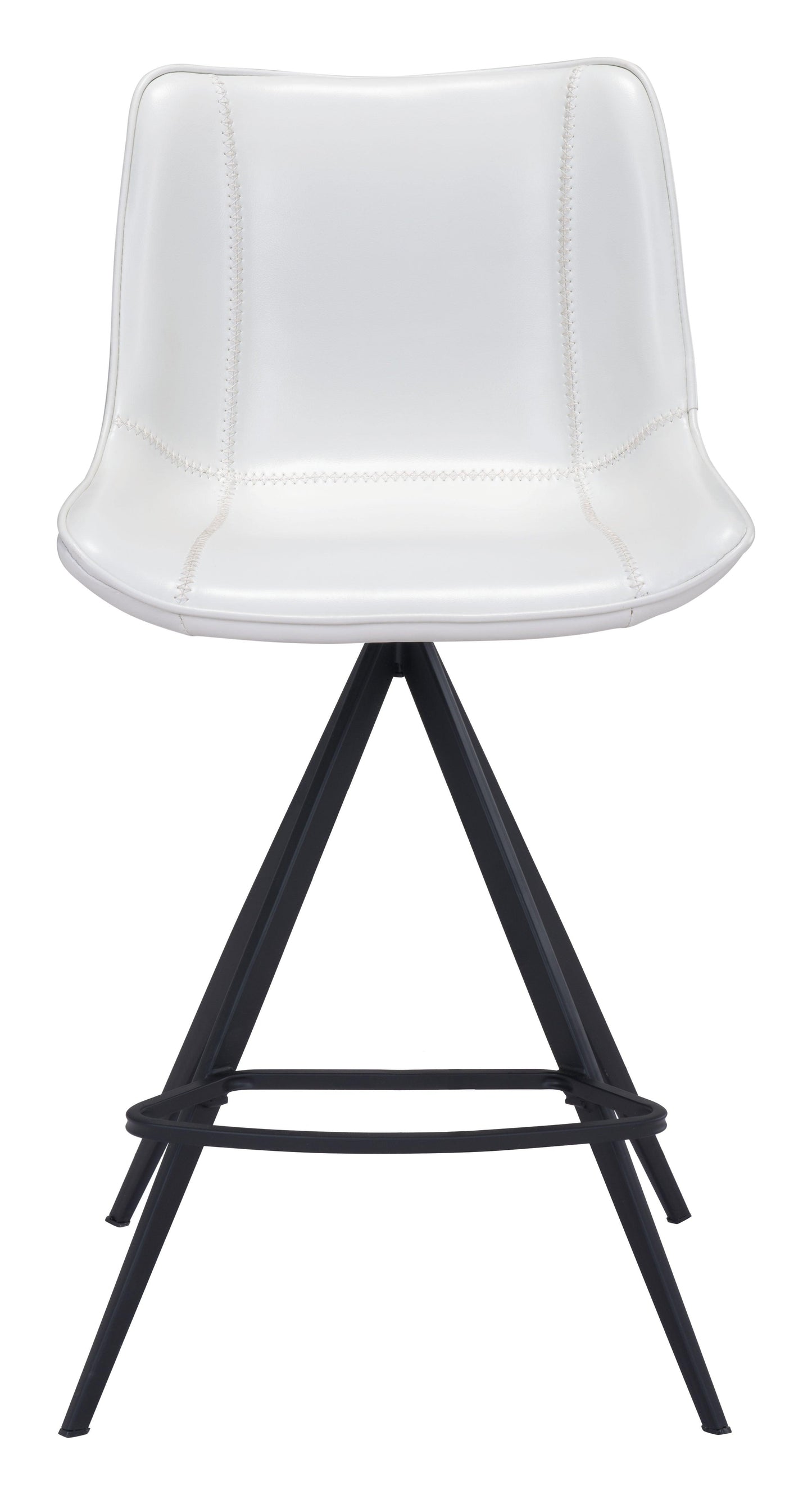 Aki Counter Stool (Set of 2) White & Black