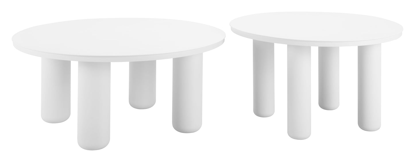 Ola Coffee Table Set (2-Piece) White