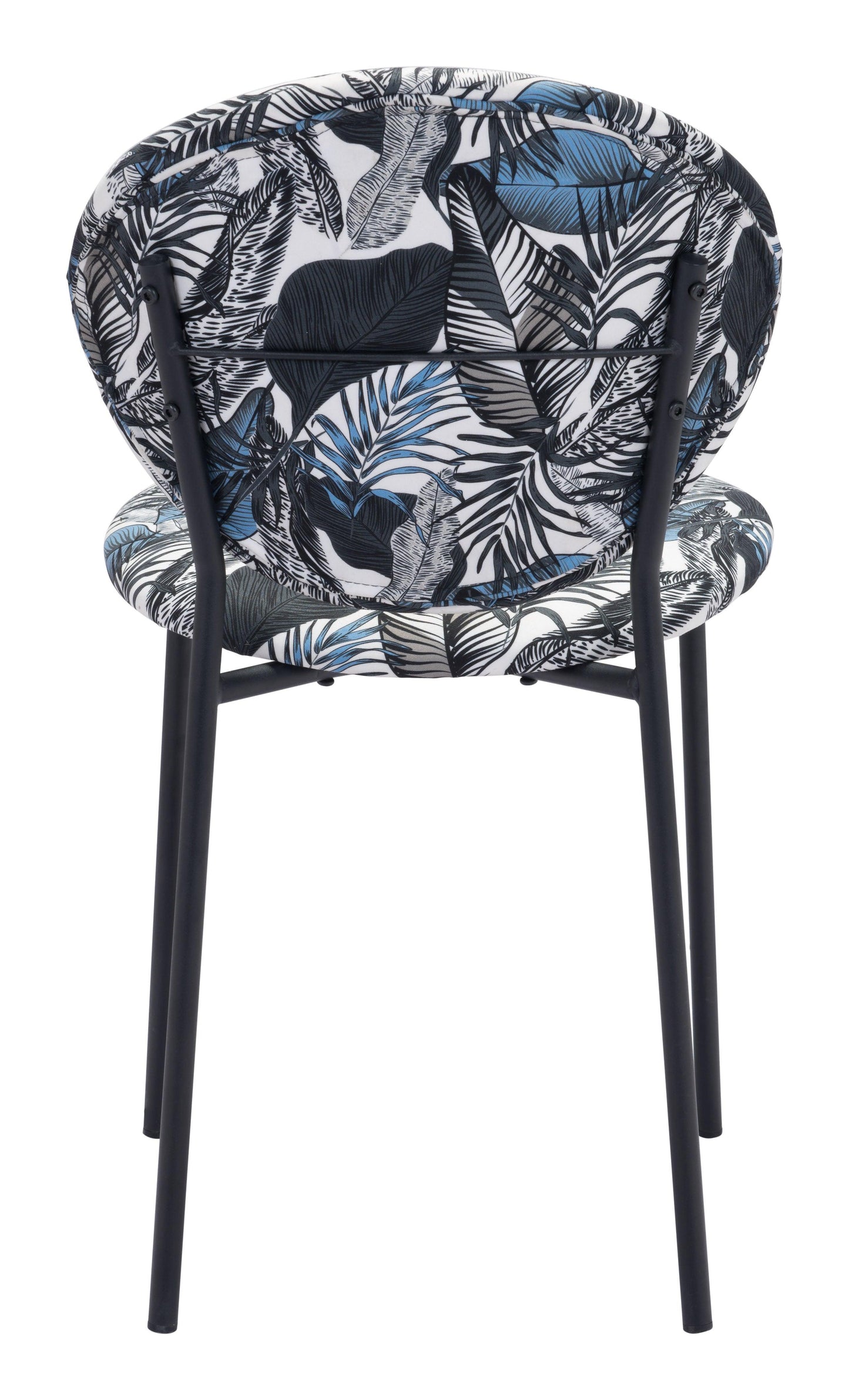 Clyde Dining Chair (Set of 2) Leaf Print & Black