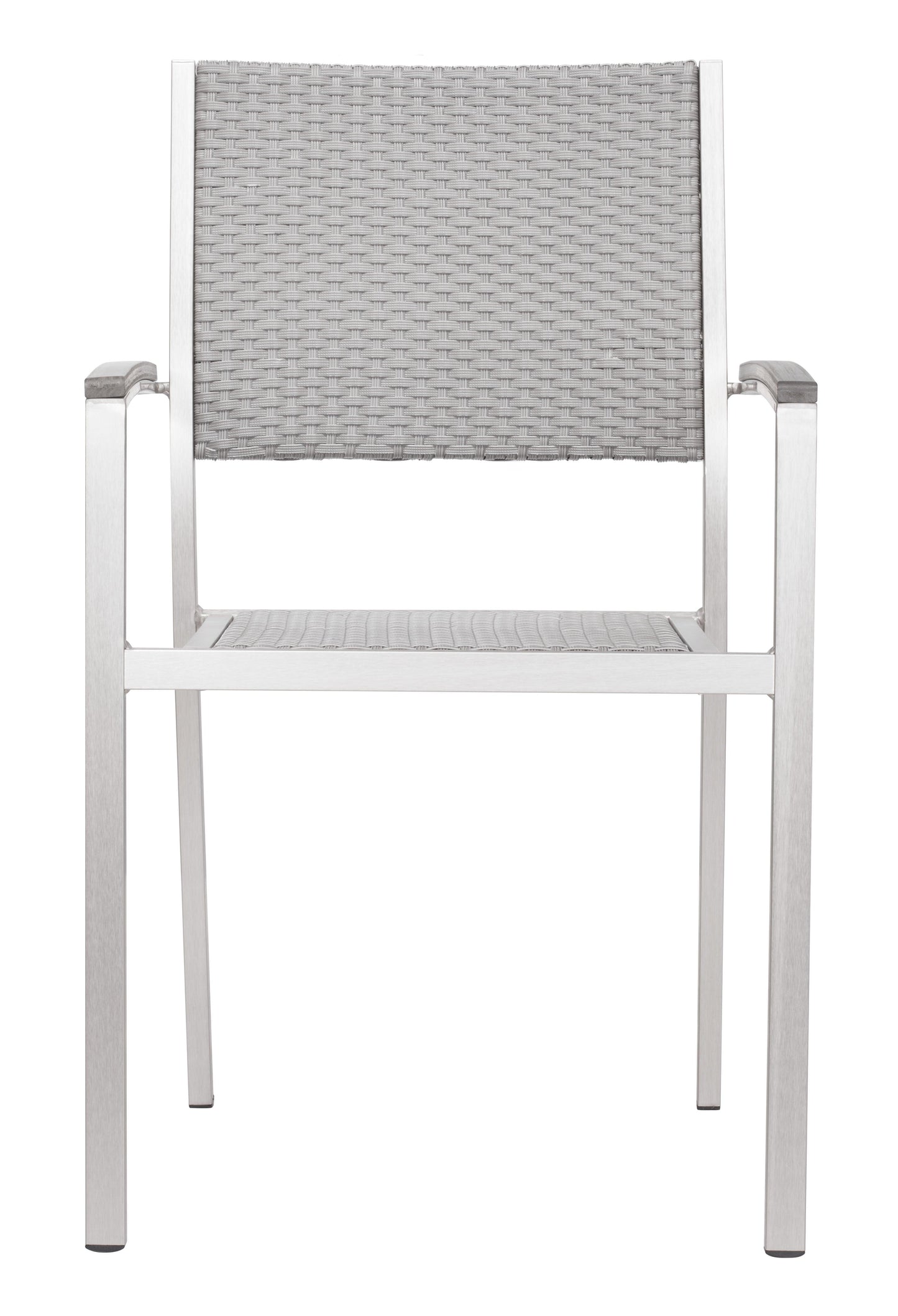 Metropolitan Dining Arm Chair (Set of 2) Gray & Silver