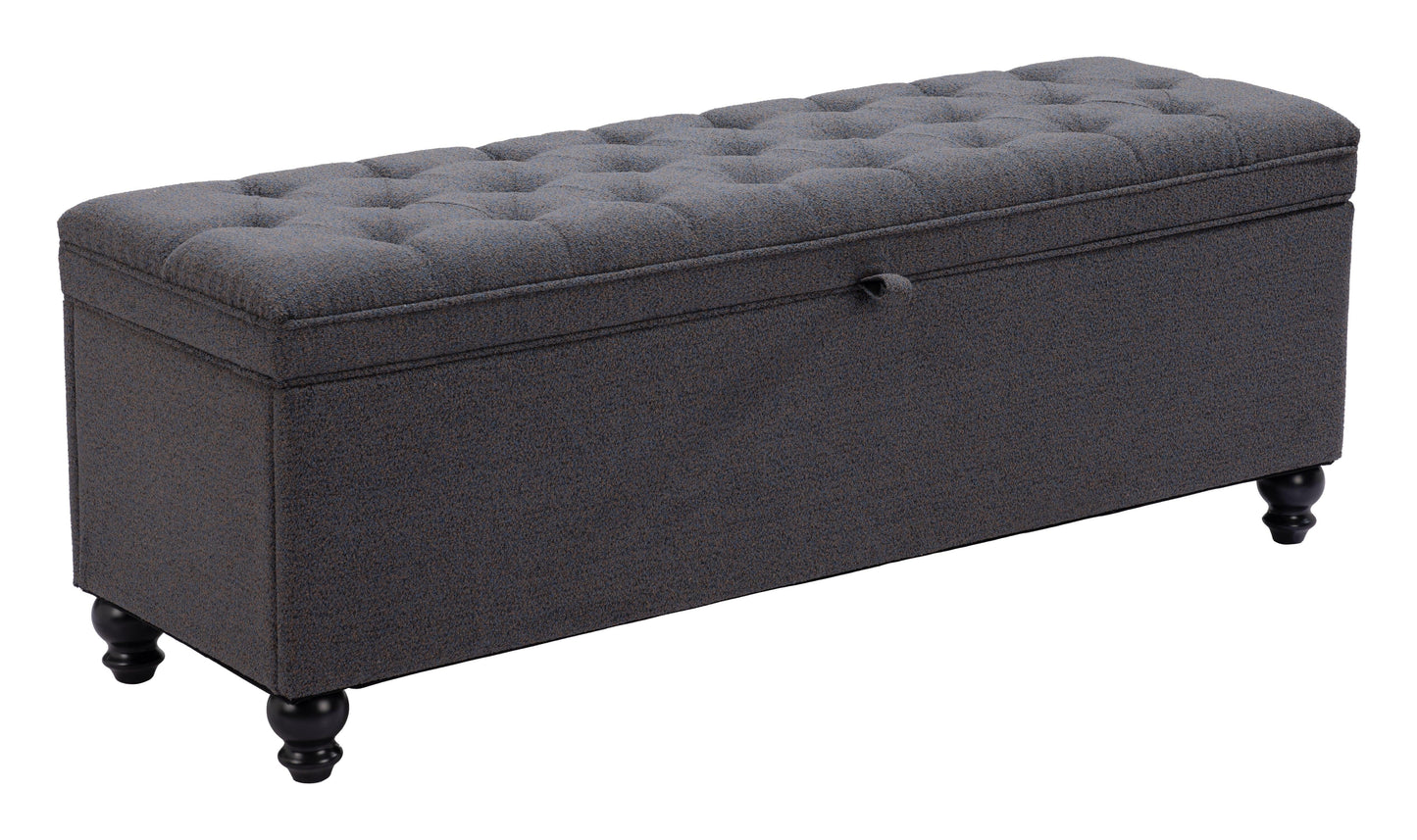 Halifax Storage Bench Gravel Gray