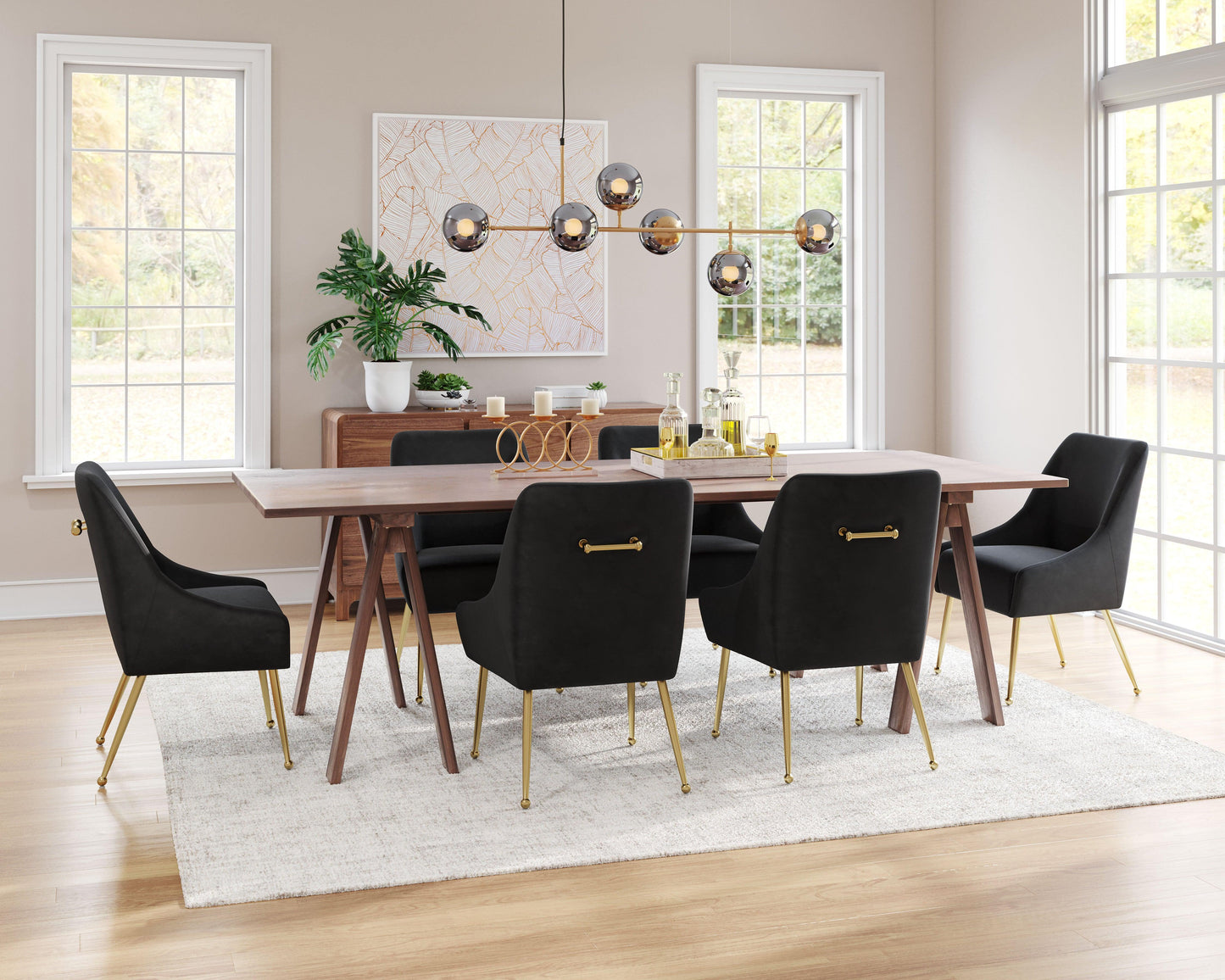 Maxine Dining Chair Black & Gold