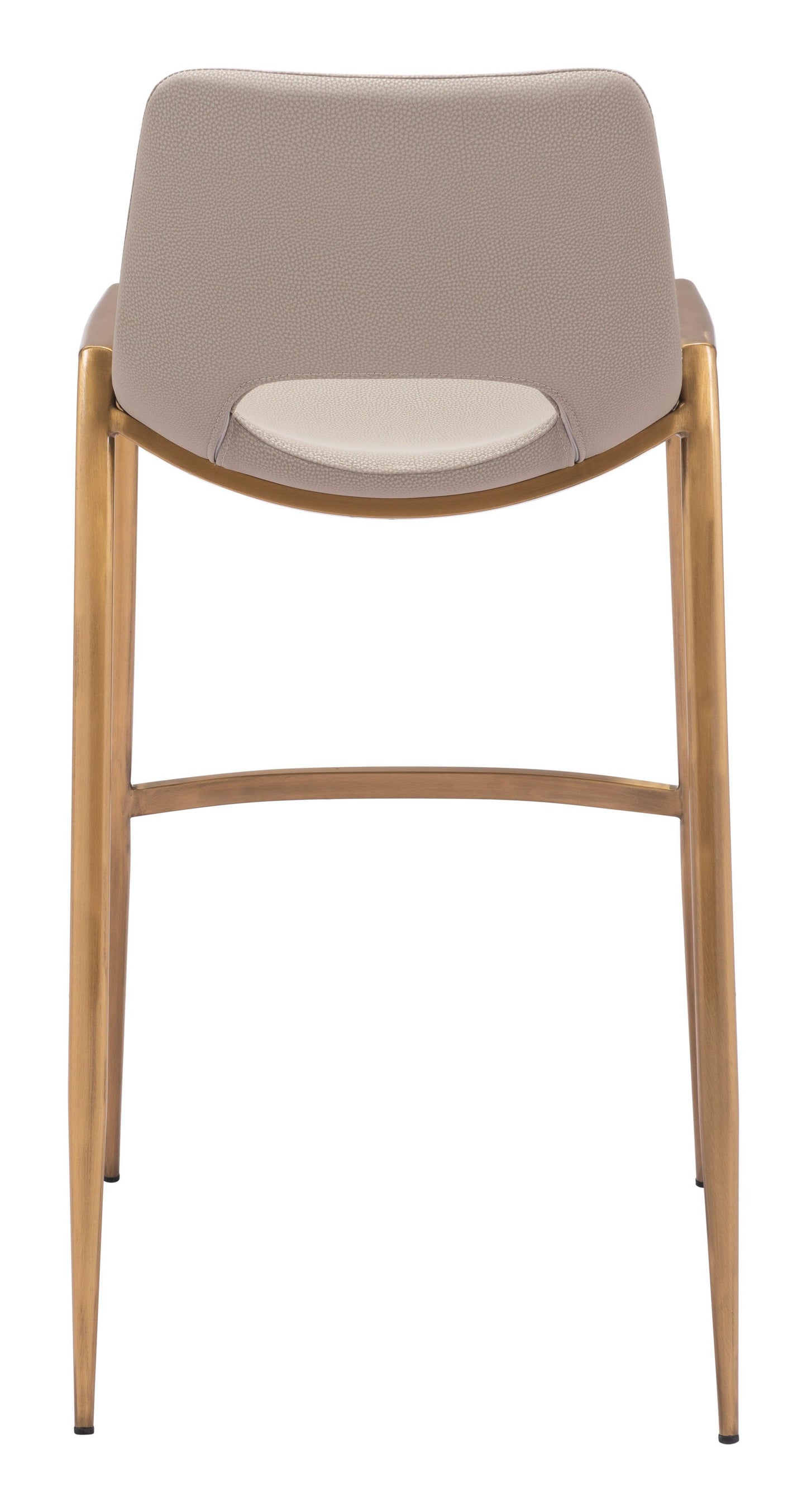 Desi Barstool (Set of 2) Beige & Gold