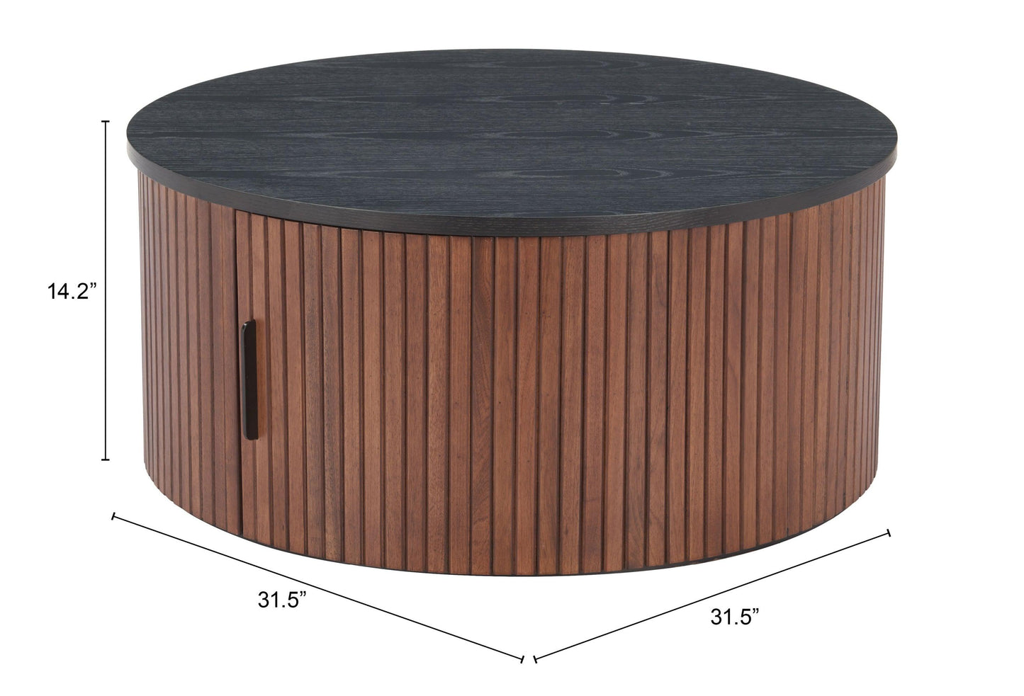 Nejaus Coffee Table Black & Walnut