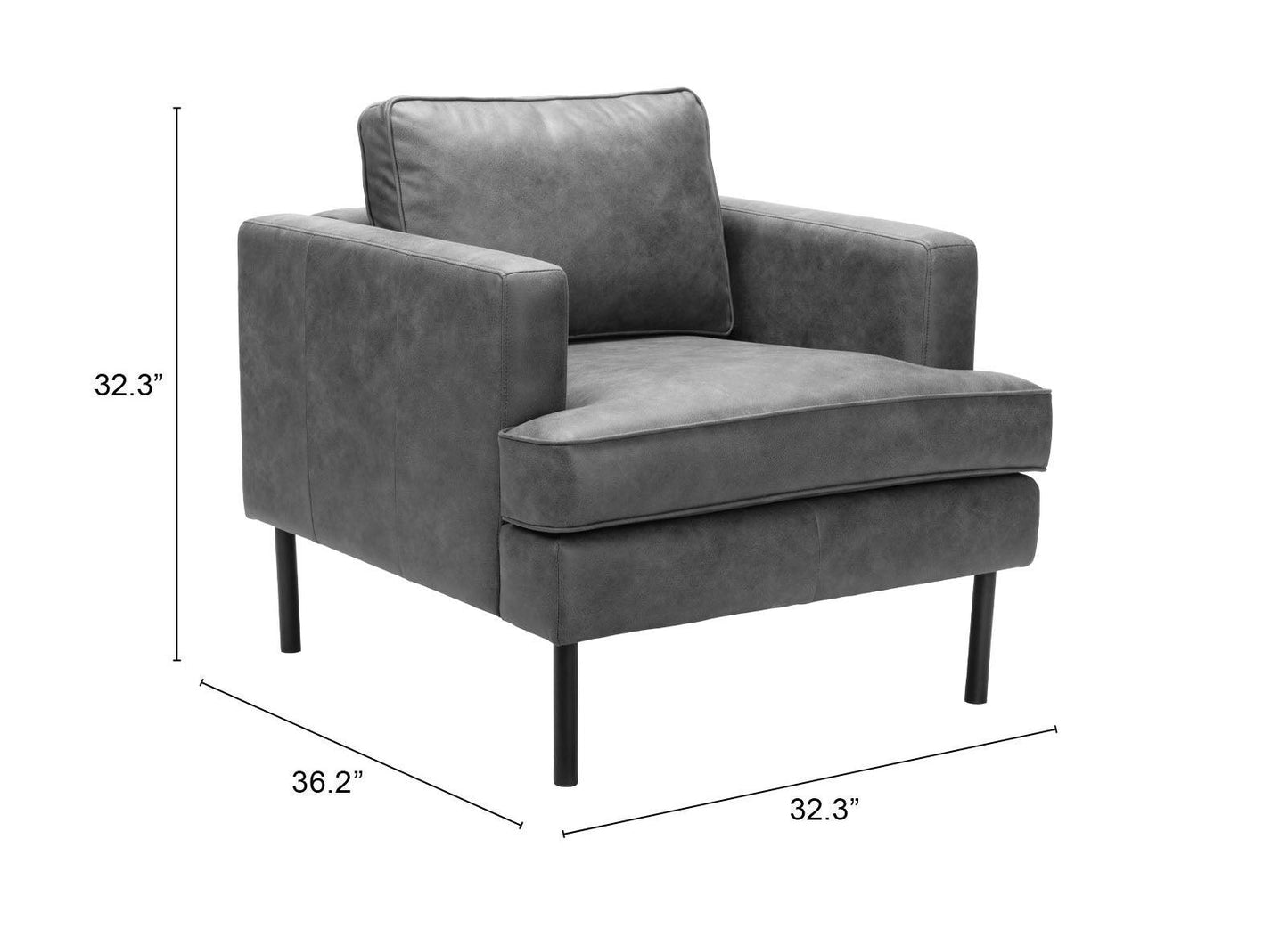 Decade Armchair Vintage Gray