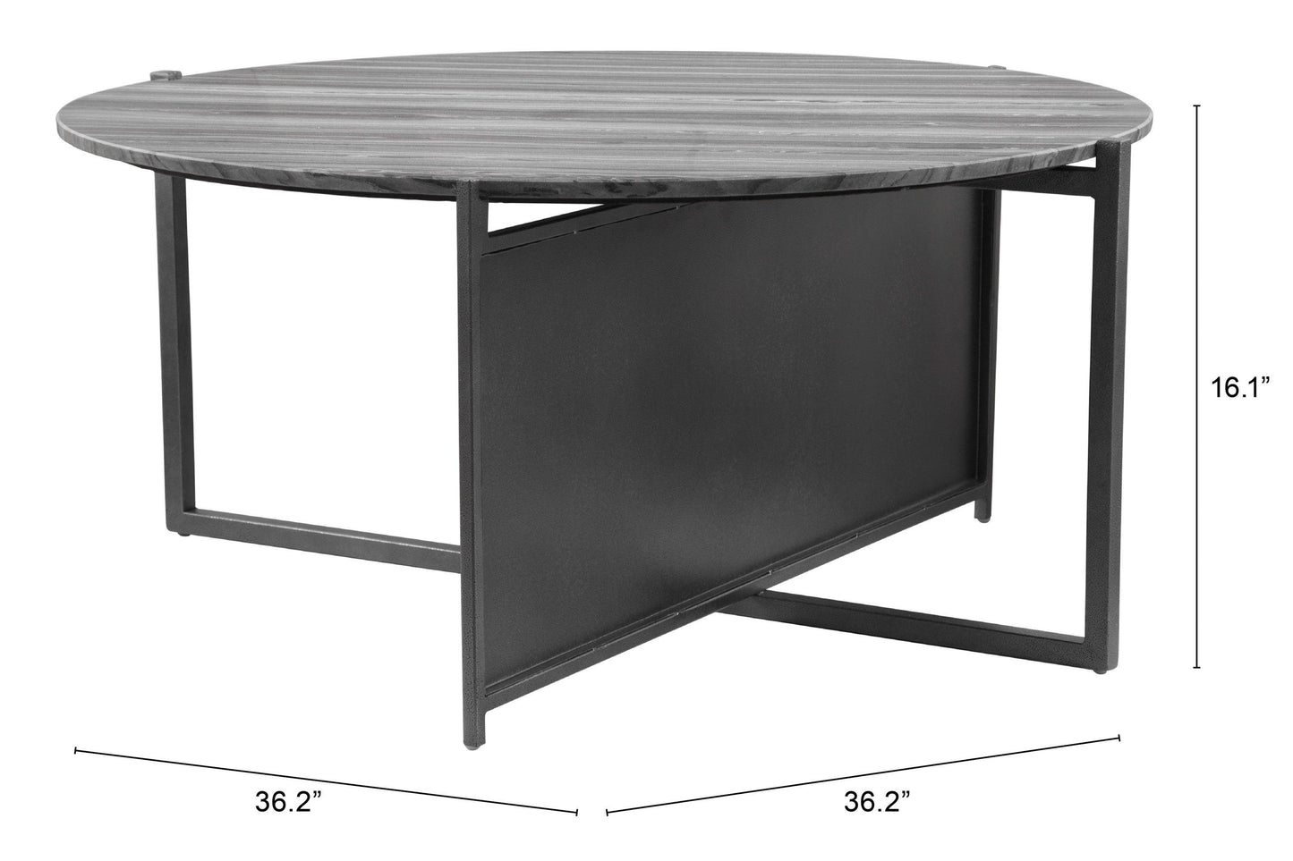 Mcbride Coffee Table Gray & Black