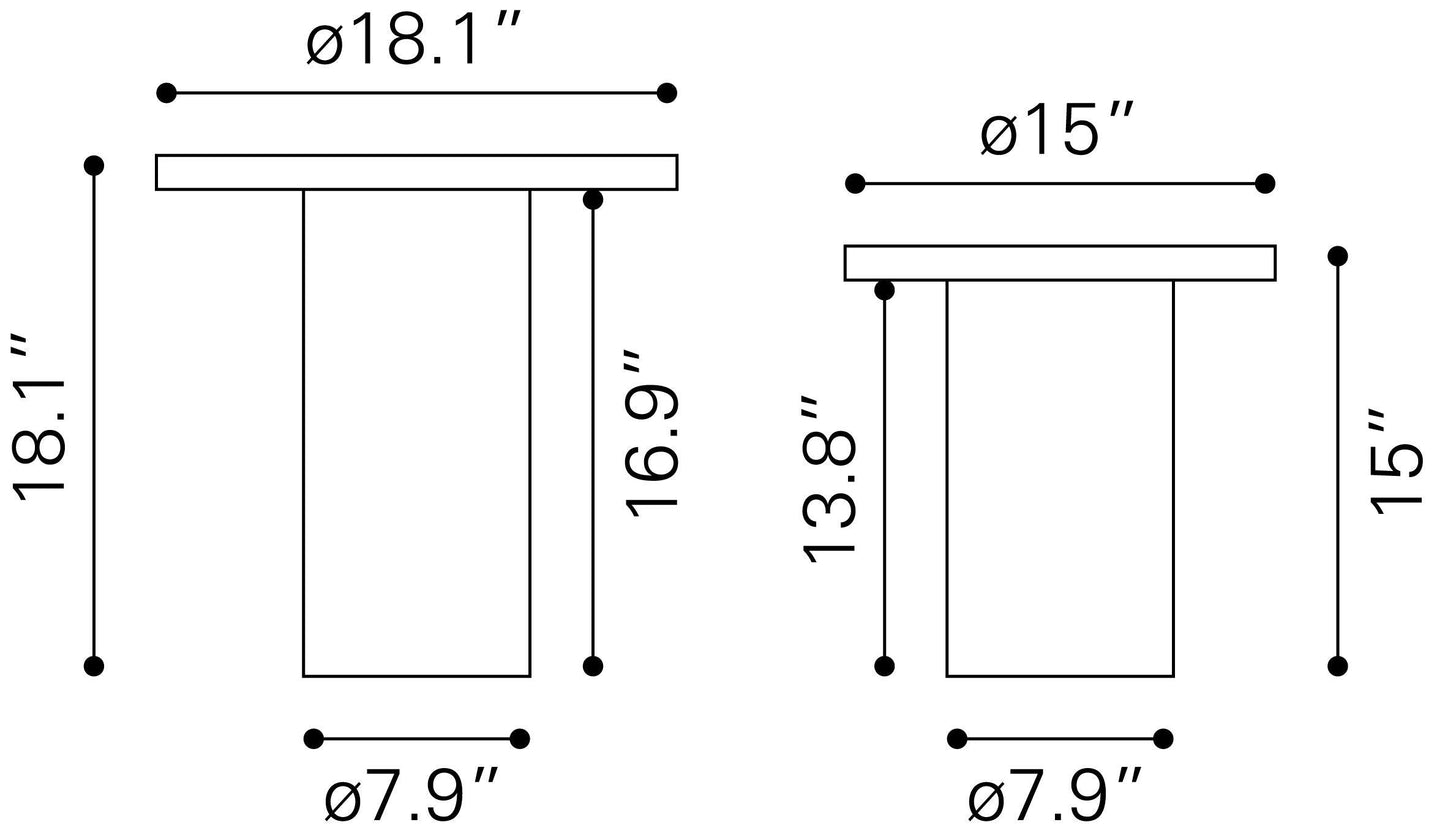 Fenith Accent Table Set (2-Piece) Natural