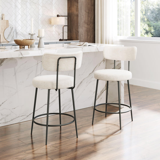 Blanca Counter Stool (Set of 2) Ivory