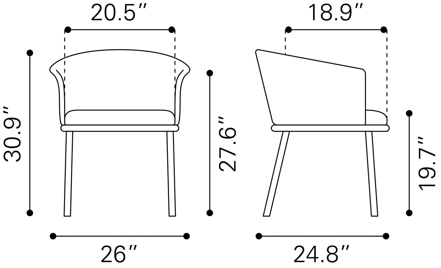 Garston Dining Chair Gray