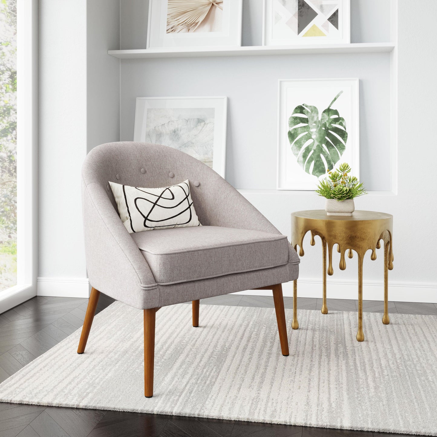 Carter Accent Chair Gray