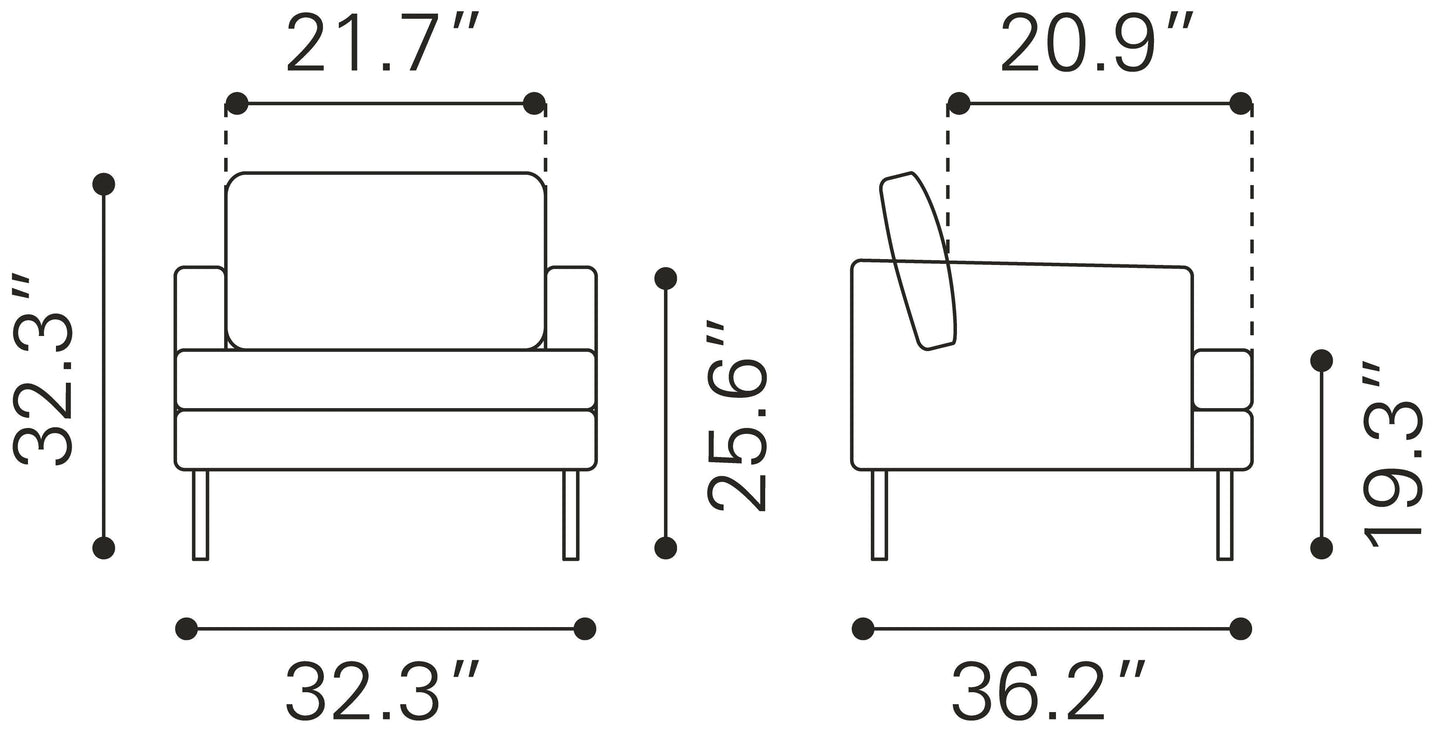 Decade Armchair Brown