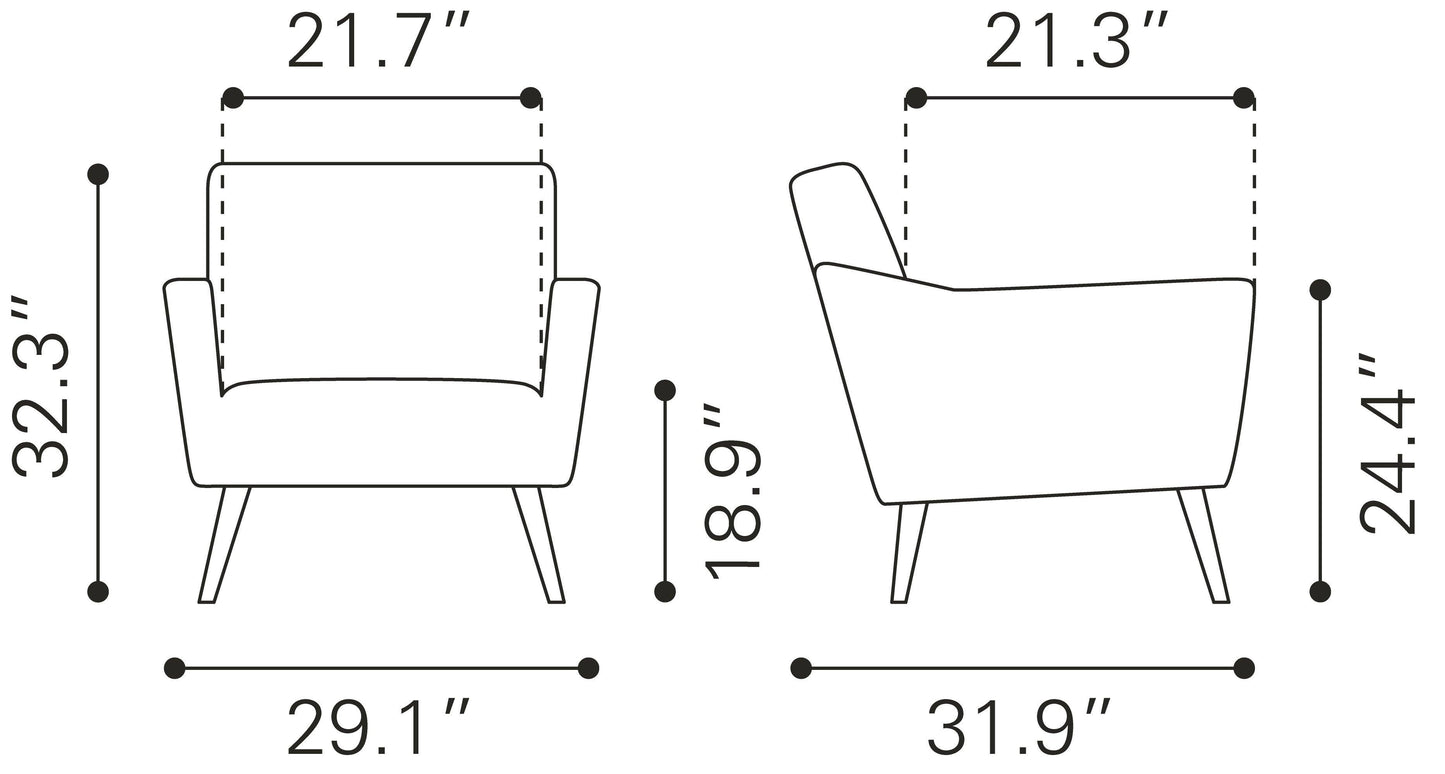 Bastille Accent Chair Yellow