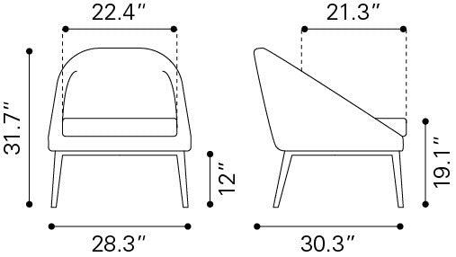 Carter Accent Chair Gray