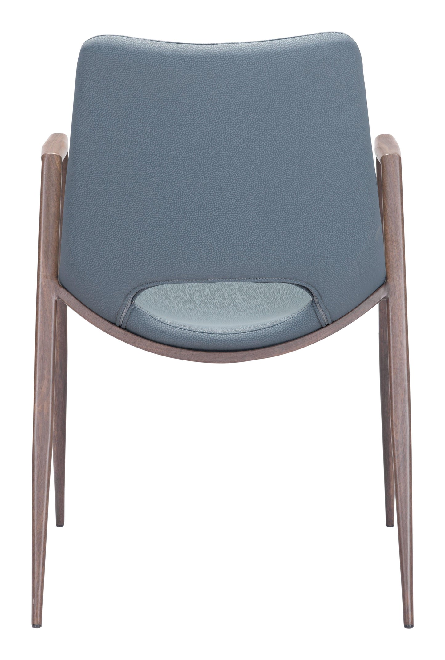 Desi Dining Chair (Set of 2) Azure Gray & Walnut