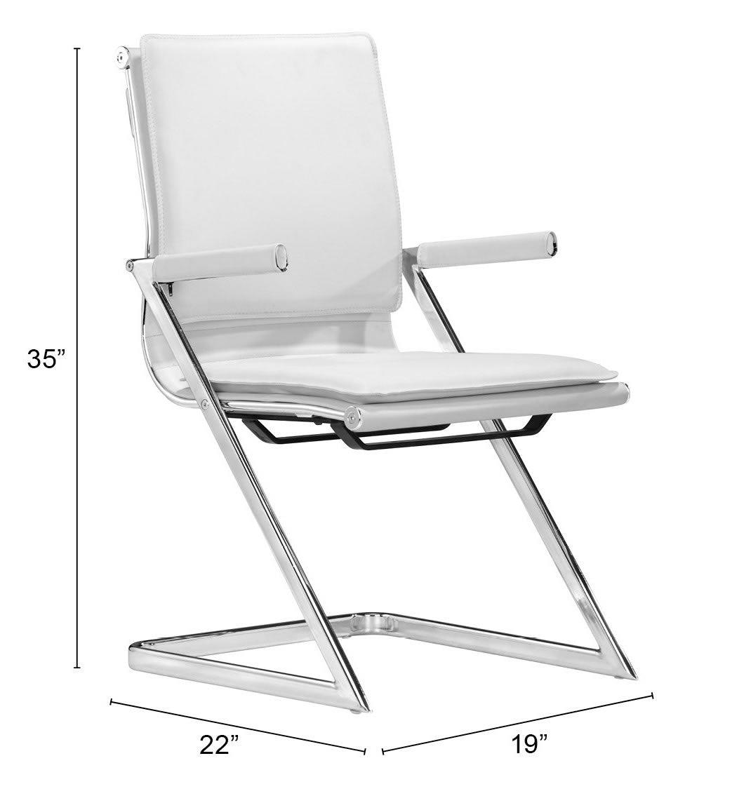 Lider Plus Conference Chair (Set of 2) White