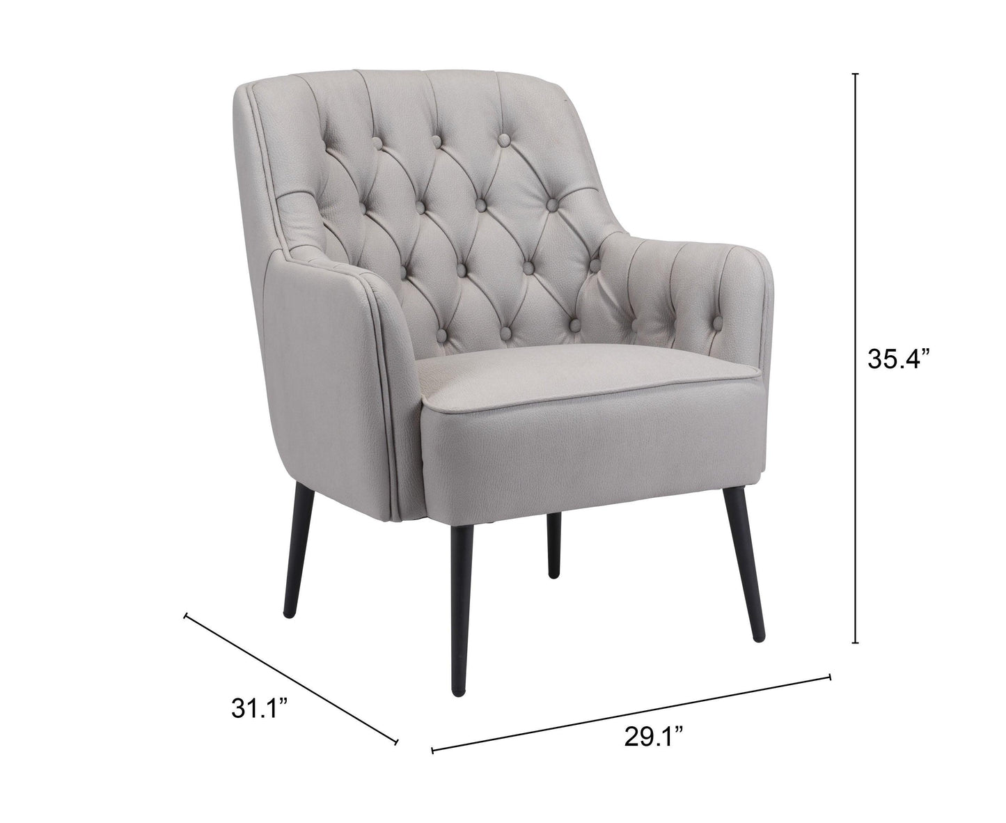 Tasmania Accent Chair Gray