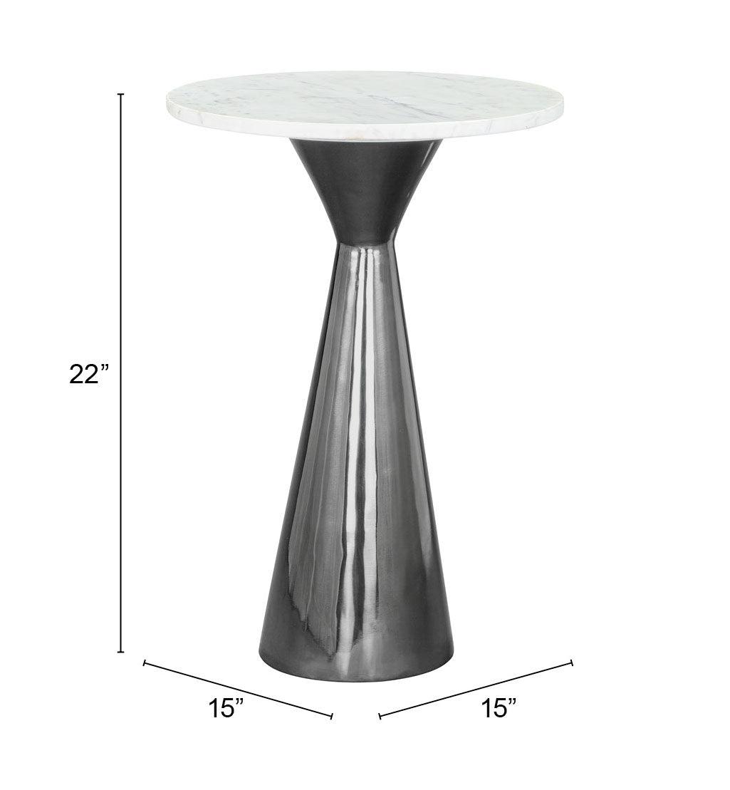 Tim Side Table White & Black