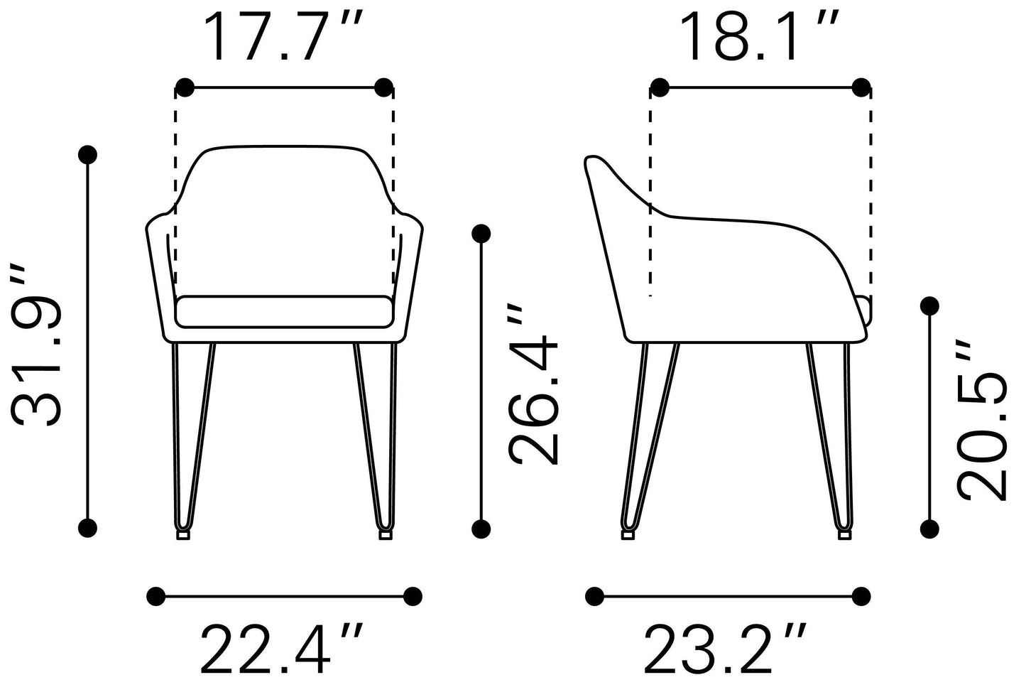 Braxton Dining Chair (Set of 2) Vintage Gray