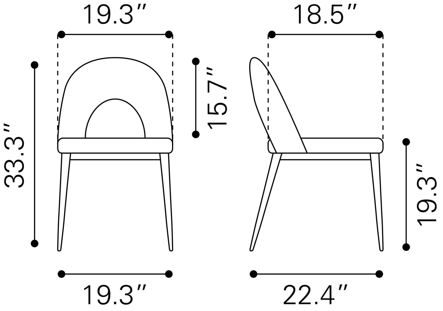 Menlo Dining Chair (Set of 2) Green