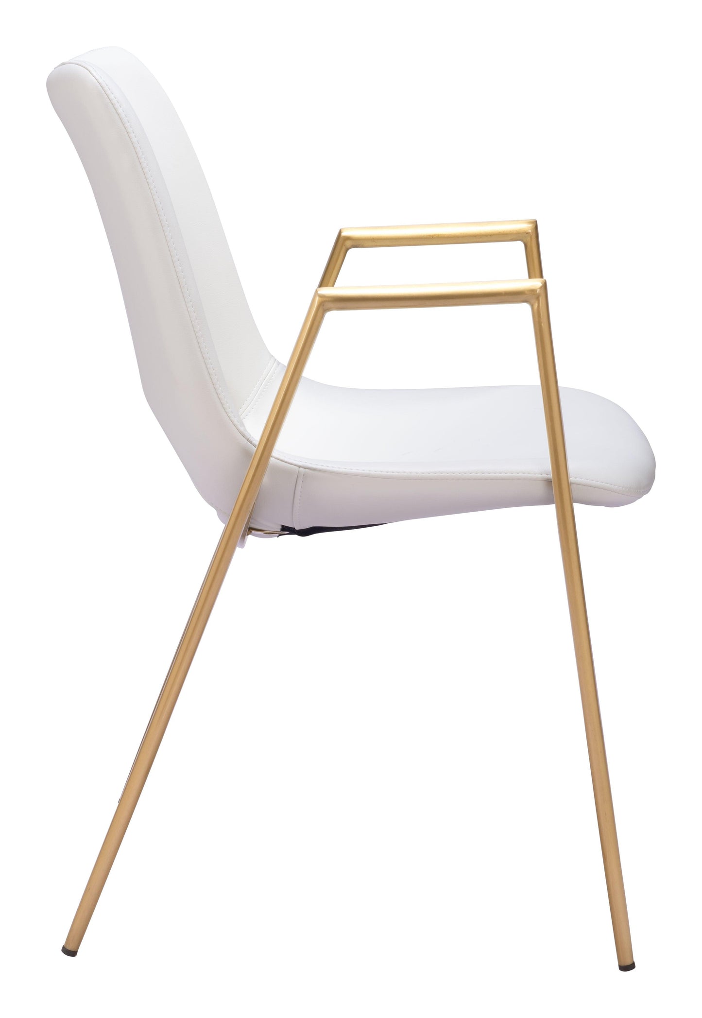 Desi Dining Chair (Set of 2) White & Gold