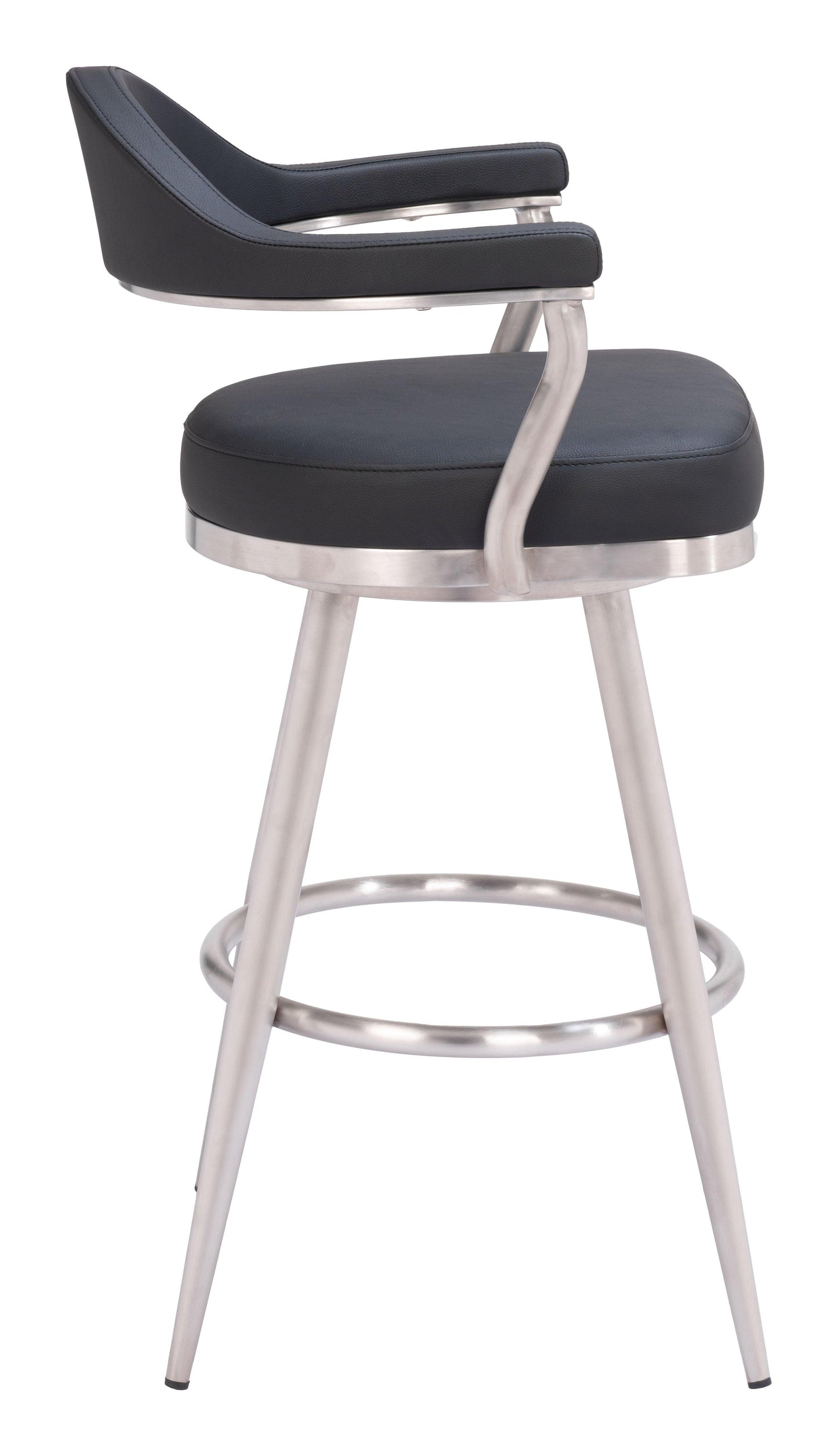 Vagur Swivel Barstool Black