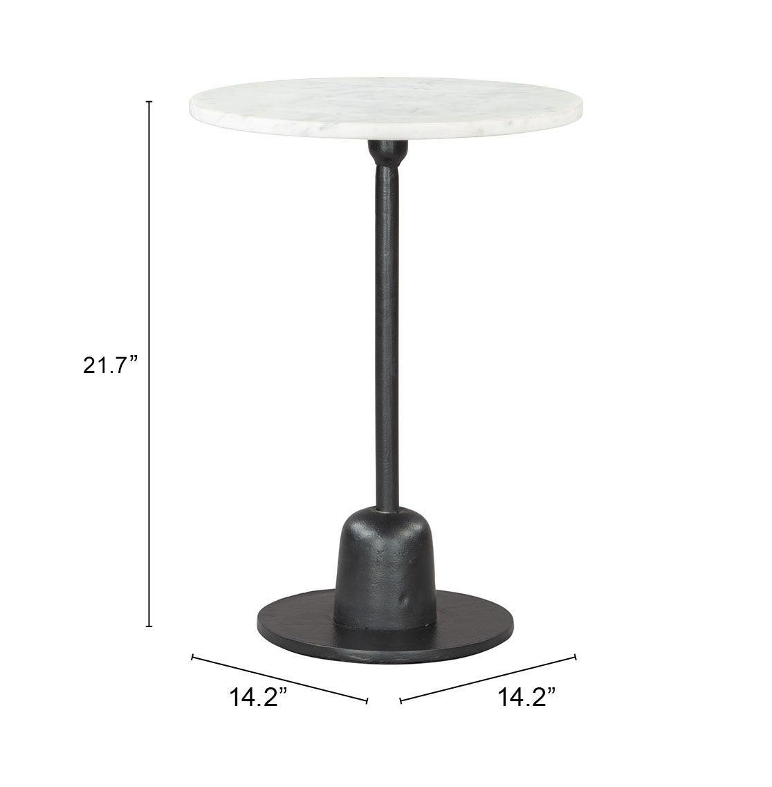 Whammy Side Table White & Black