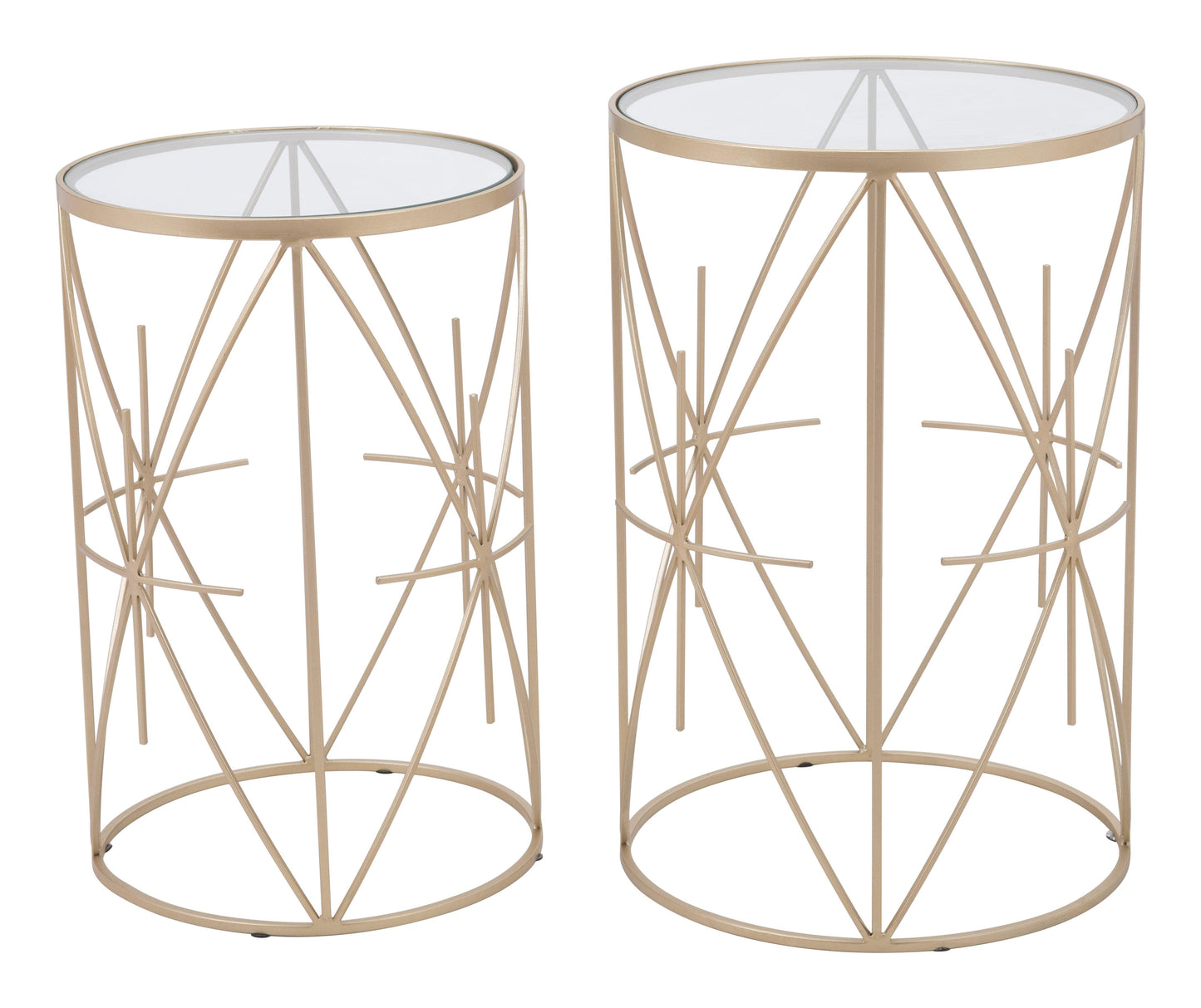 Hadrian Side Table Set (2-Piece) Gold