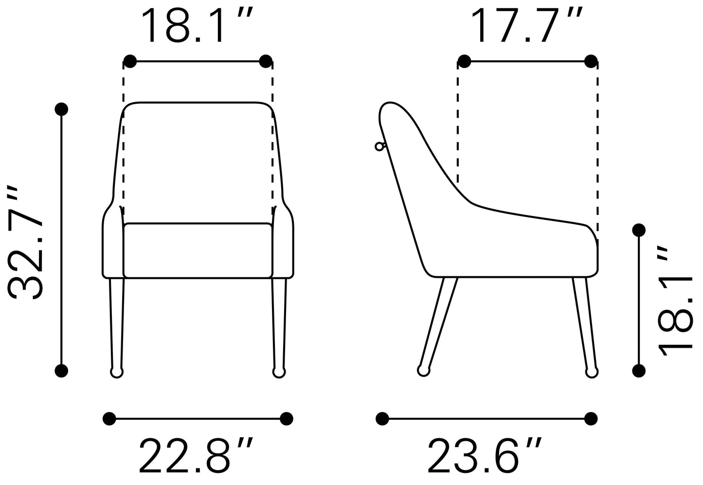 Maxine Dining Chair Black & Gold