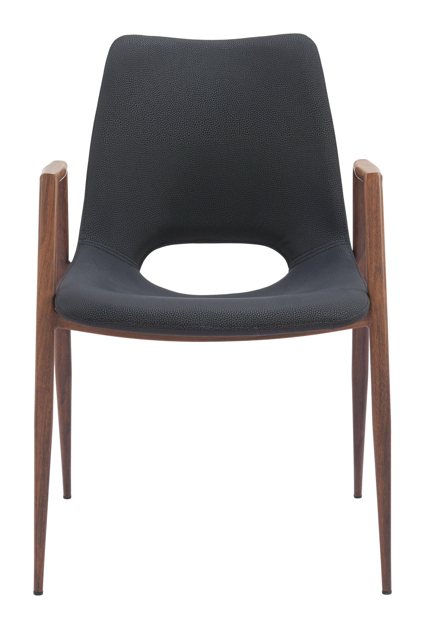 Desi Dining Chair (Set of 2) Black & Walnut