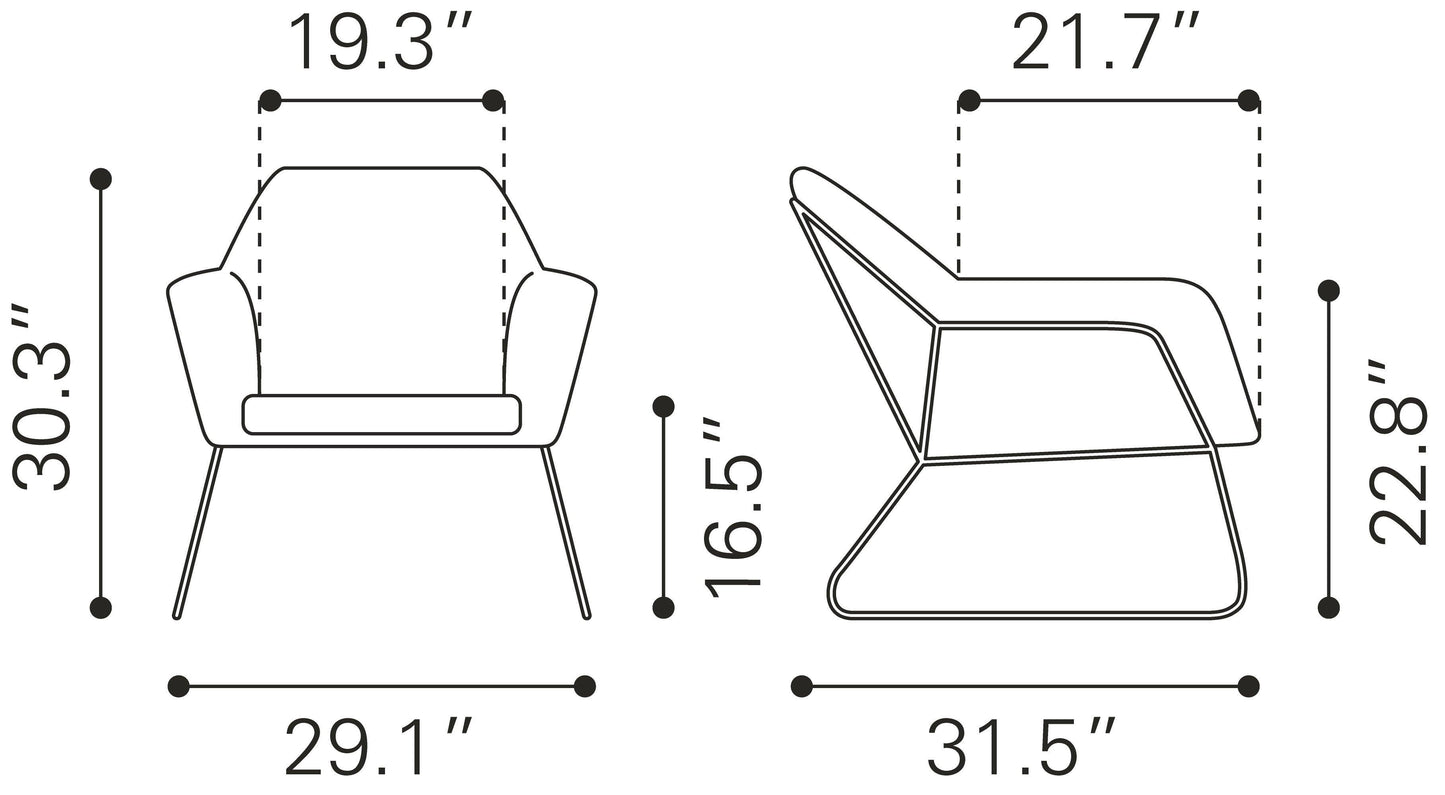 Jose Accent Chair Yellow