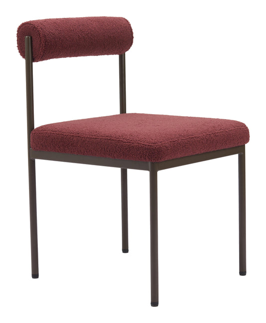 Livorno Dining Chair Red & Bronze