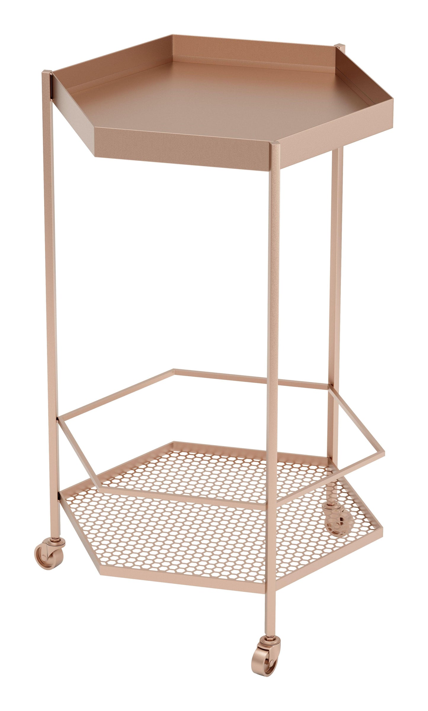 Hex Bar Cart Copper