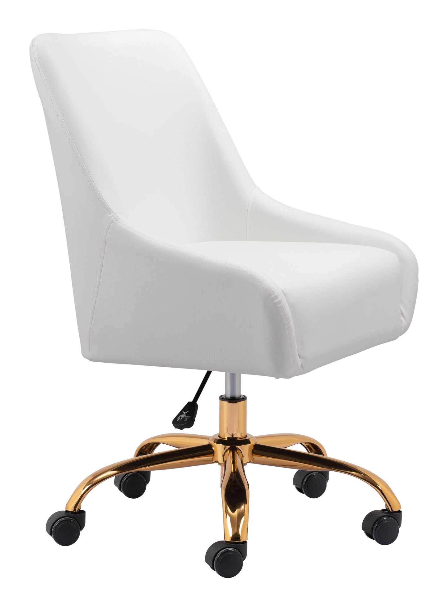 Madelaine Office Chair White & Gold