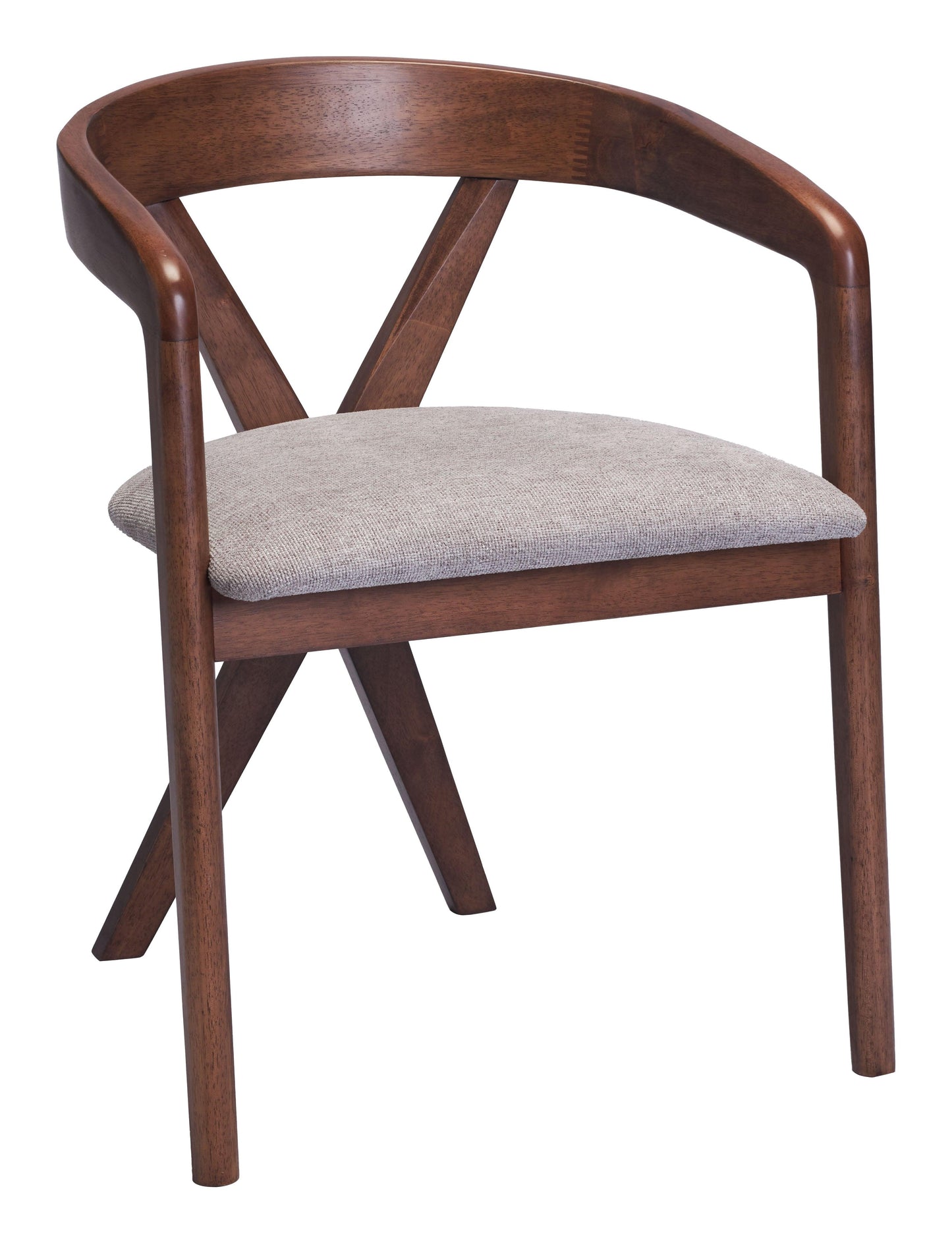 Cairo Dining Chair Dove Gray & Walnut