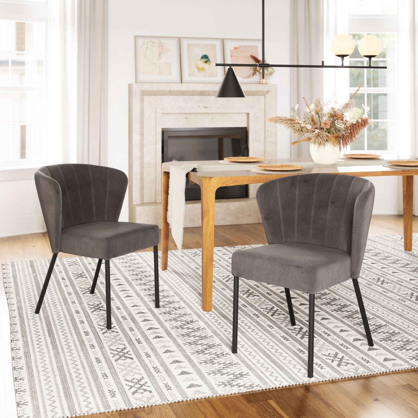 Aimee Dining Chair (Set of 2) Gray