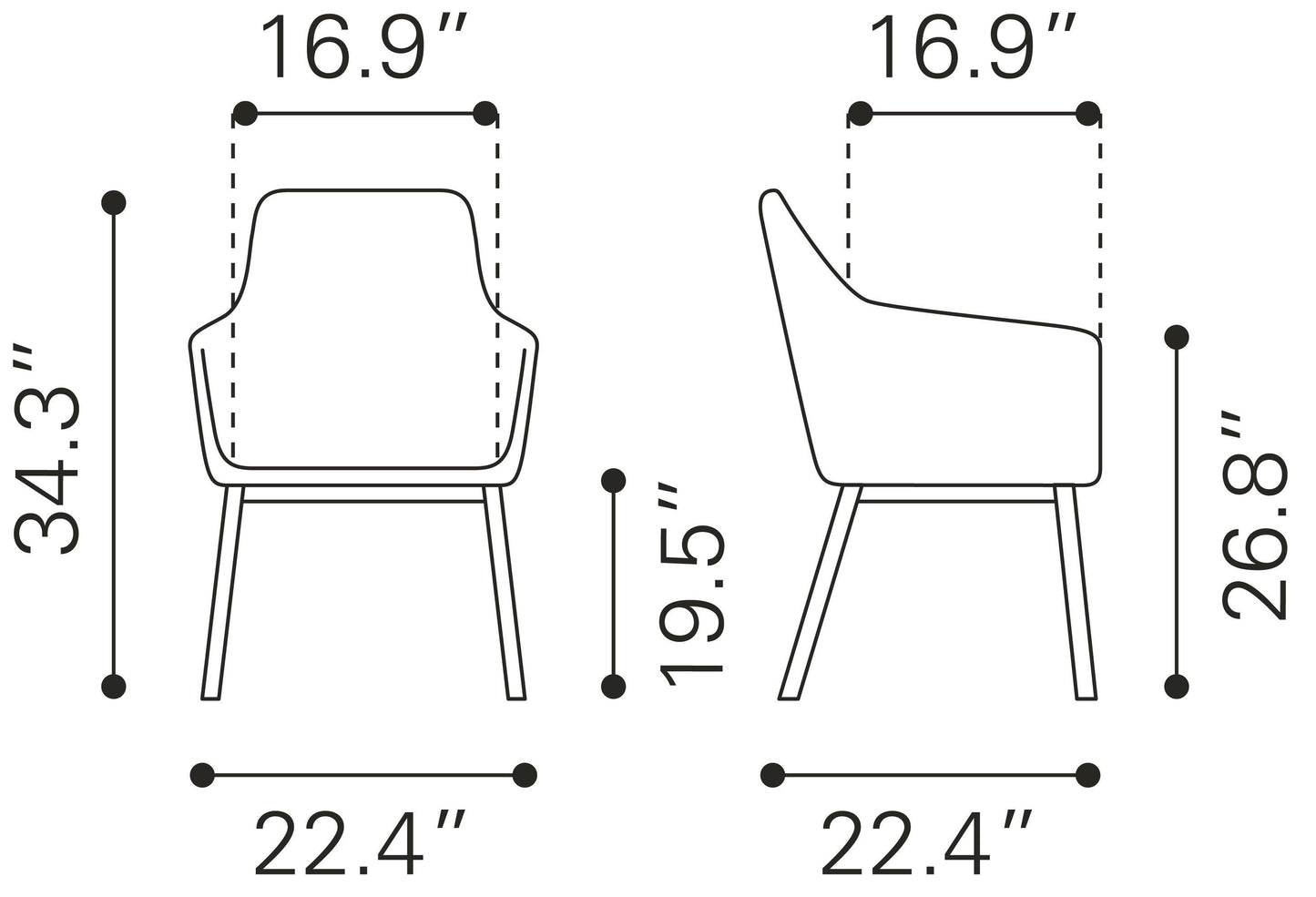 Adage Dining Chair (Set of 2) Beige